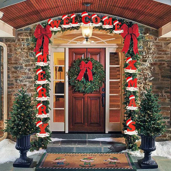 "Personligt julhängande akrylornament med rött band, perfekt för att anpassa och dekorera julgranen."