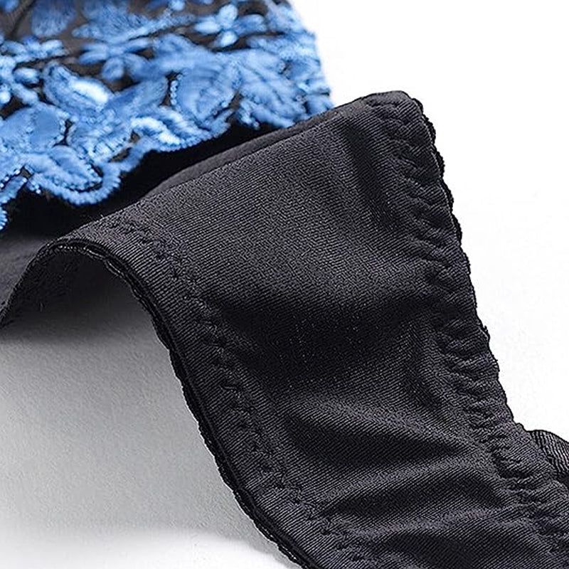 "Plusstorlek broderad blommig behå, stödjande med eleganta blomdetaljer, bekväma vadderade axelband."