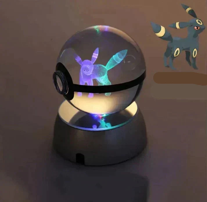 Dekorativ Pokemon kristallkula nattlampa, en mysig ljuskälla och blickfång för varje rum.
