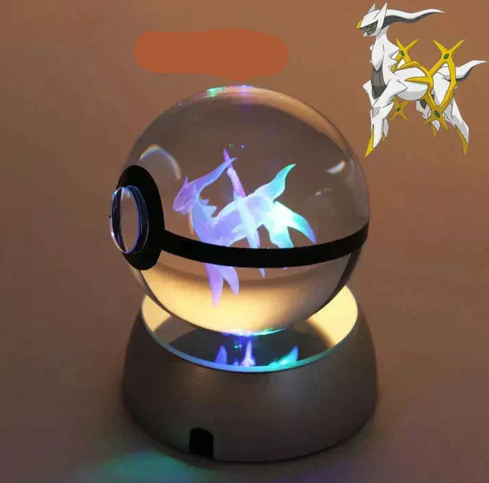 Samlarobjekt: Pokemon kristallkula nattlampa, en dröm för varje gaming-fantast och samlare.