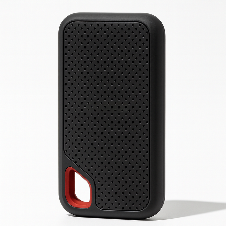 Portabel 2 TB extern SSD-hårddisk med USB-C för snabb dataöverföring & backup på Mac, Windows, Android.