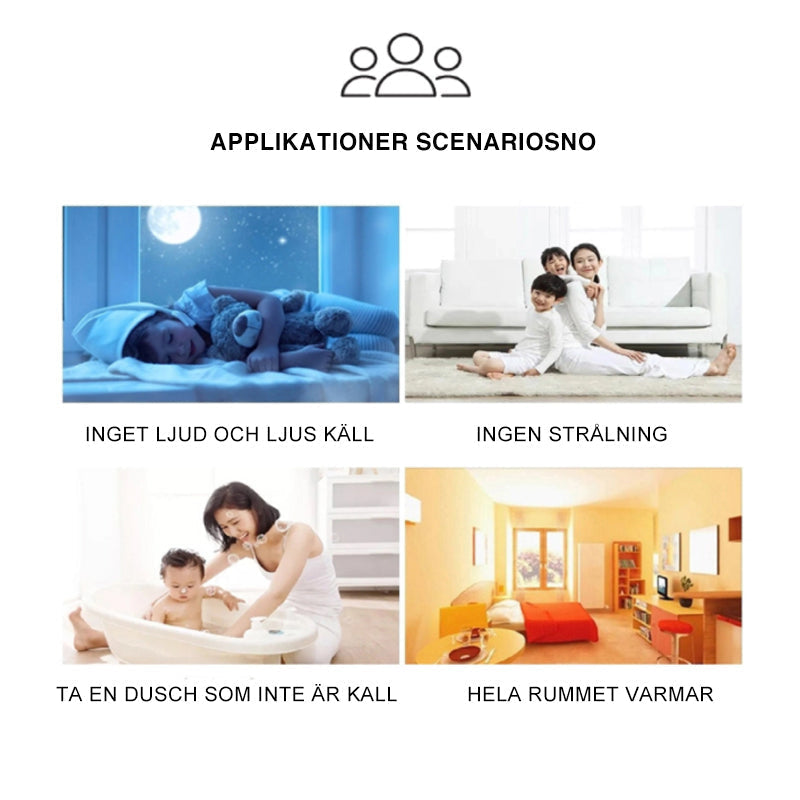 "Portabel keramisk värmare i stilren design, kompakt för hem och kontor, energibesparande och användarvänlig."