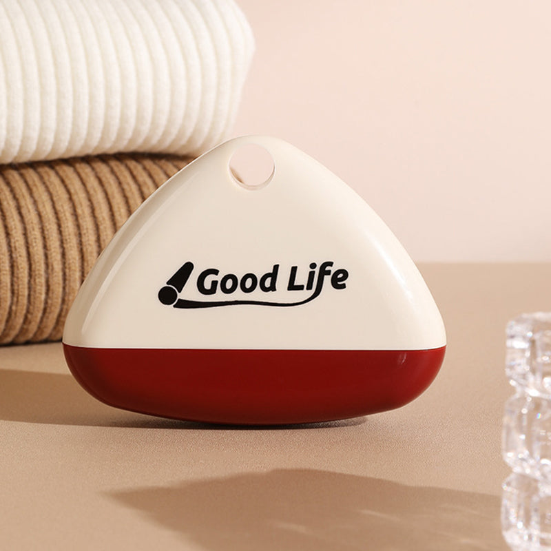 "Portabel tvättbar luddroller för hushållsbruk, vit+röd, elegant design, tar bort damm och djurhår enkelt."