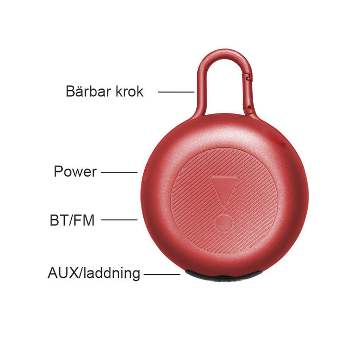 "Portabel vattentålig Bluetooth-högtalare i modern stil, robust och kompakt design för utomhusbruk"