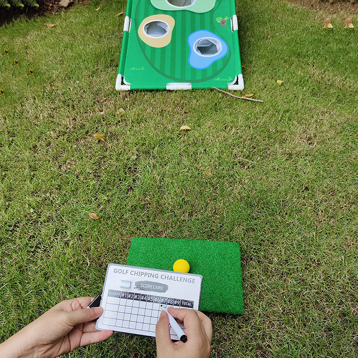 "Portabelt golfspel utomhus, lätt och bärbart, perfekt för bakgården och stranden, erbjuder stressfri träning."