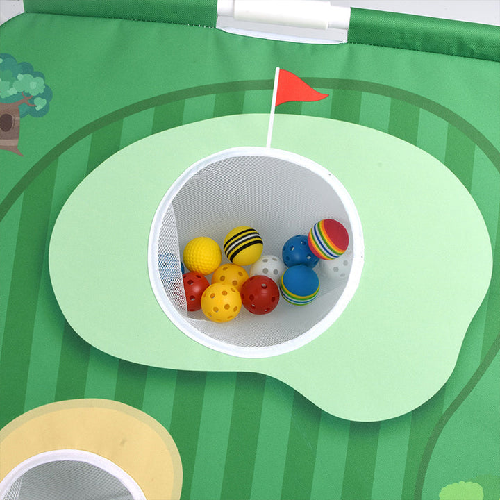 "Portabelt golfspel utomhus, lätt och bärbart, perfekt för bakgården och stranden, erbjuder stressfri träning."