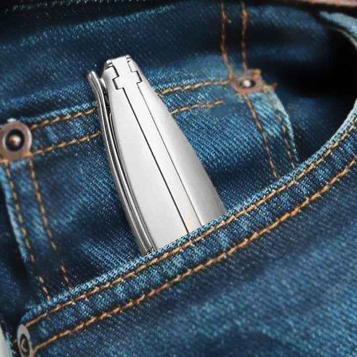 "Portabla mini läsglasögon: vikbara, eleganta i svart och silver, för män och kvinnor, stil och funktionalitet"