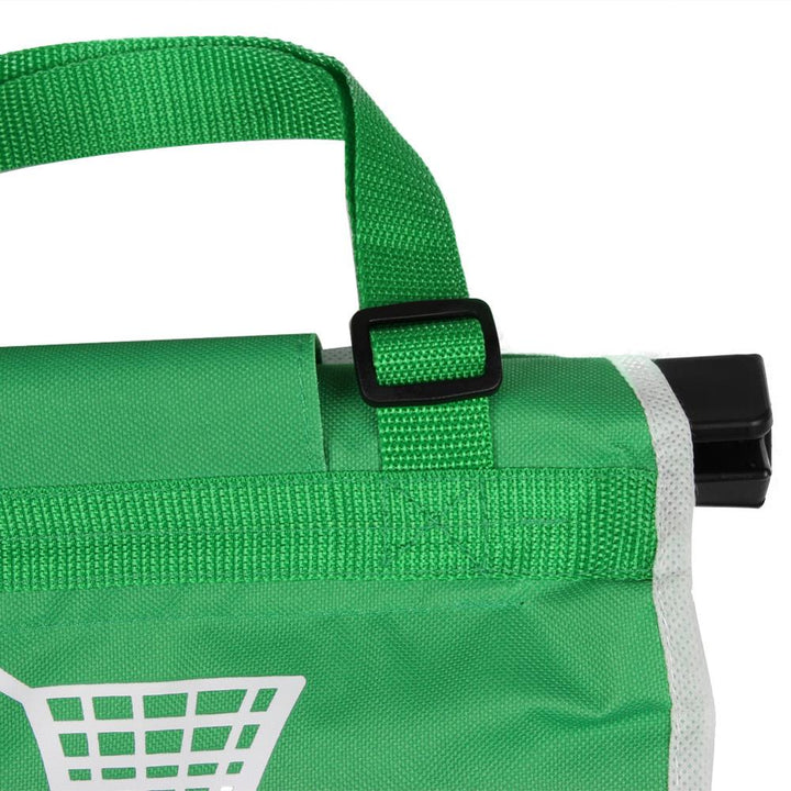 Hållbar tygväska, grön och rymlig, perfekt som återanvändbar matkasse för din shopping.