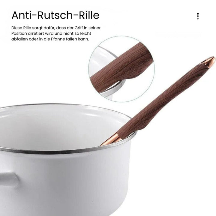 Mångsidigt 10-delars köksredskapsset i silikon. Idealisk för matlagning, non-stick och lätt att rengöra.