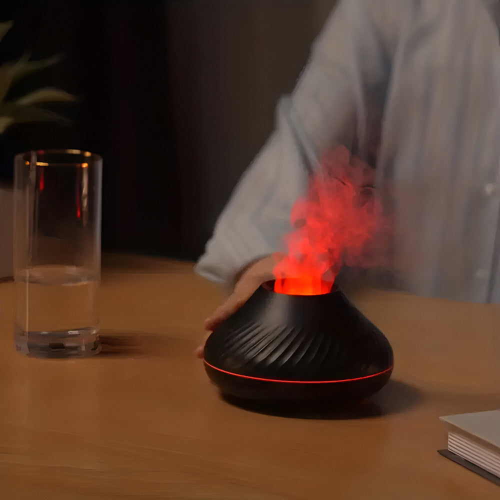 Tyst USB-C aroma diffuser och luftfuktare med LED-belysning. Idealisk för lugnande aromaterapi.