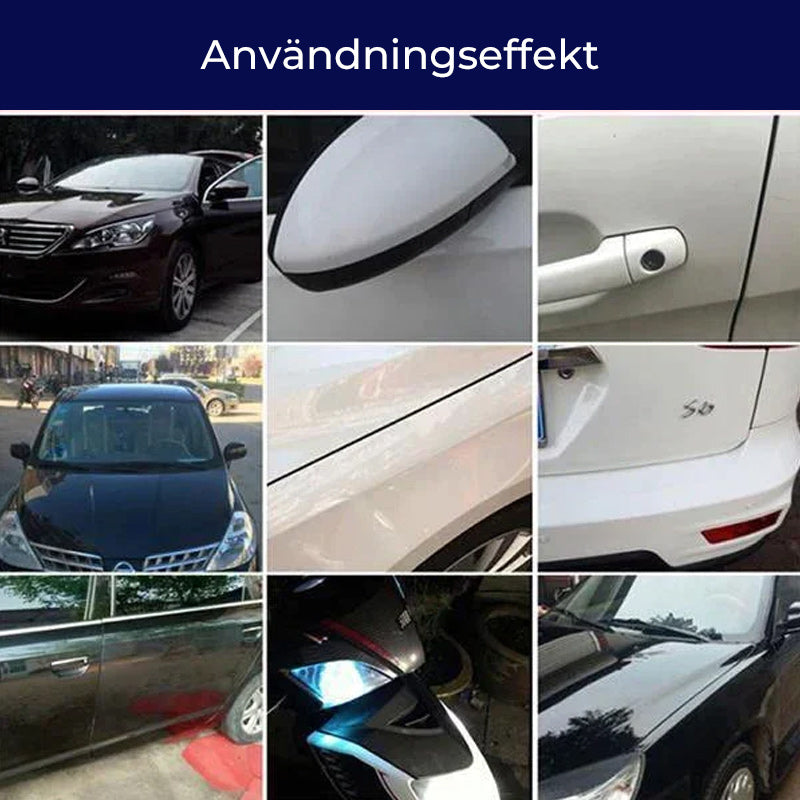 "Premium bilskrapborttagningssats, glansig flaska och applikatorsvamp för reptfri billack, enkel användning."