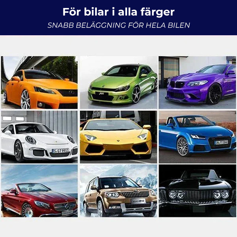 "Premium bilskrapborttagningssats, glansig flaska och applikatorsvamp för reptfri billack, enkel användning."