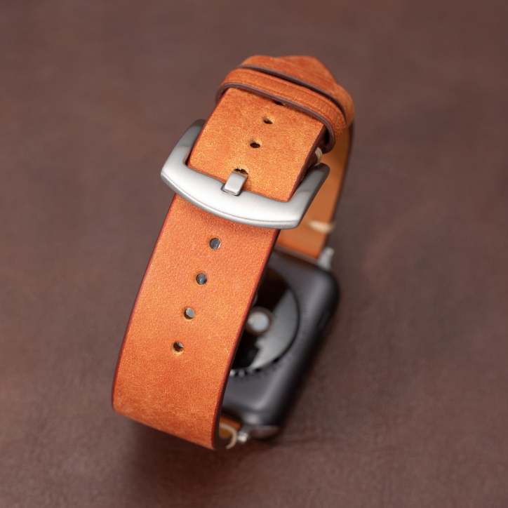 40mm Apple Watch armband i premium italienskt läder, robust och stilrent.