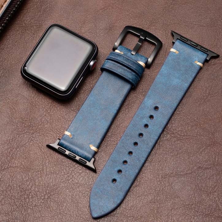 Stilrent 49mm läderarmband för Apple Watch, unisex design i högkvalitativt läder.