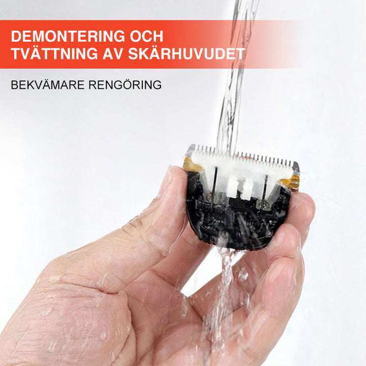 "Professionell djurrakapparat med låg ljudnivå och eleganta detaljer, perfekt för alla typer av husdjurs pälstrimning."