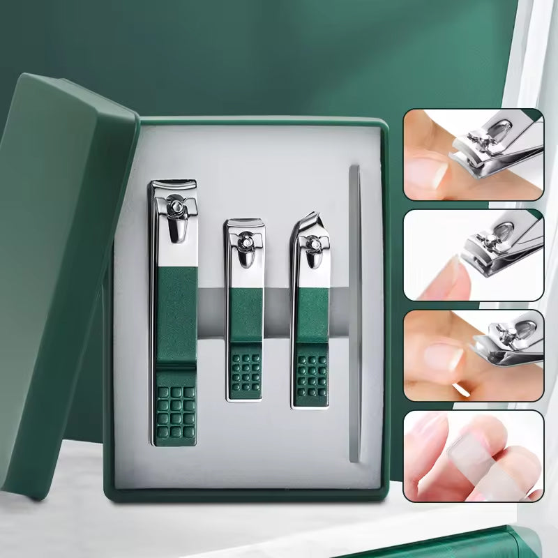 Professionell nagelklippare i rostfritt stål med ergonomiskt handtag och slimmad design för enkel och säker manikyr.