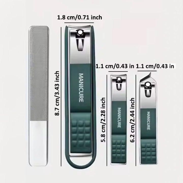 Professionell nagelklippare i rostfritt stål med ergonomiskt handtag och slimmad design för enkel och säker manikyr.