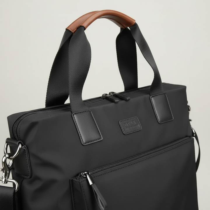 Säker OxfordCarry laptopväska skyddar 15.6" bärbar dator och viktiga dokument. Slitstark kontorsväska.