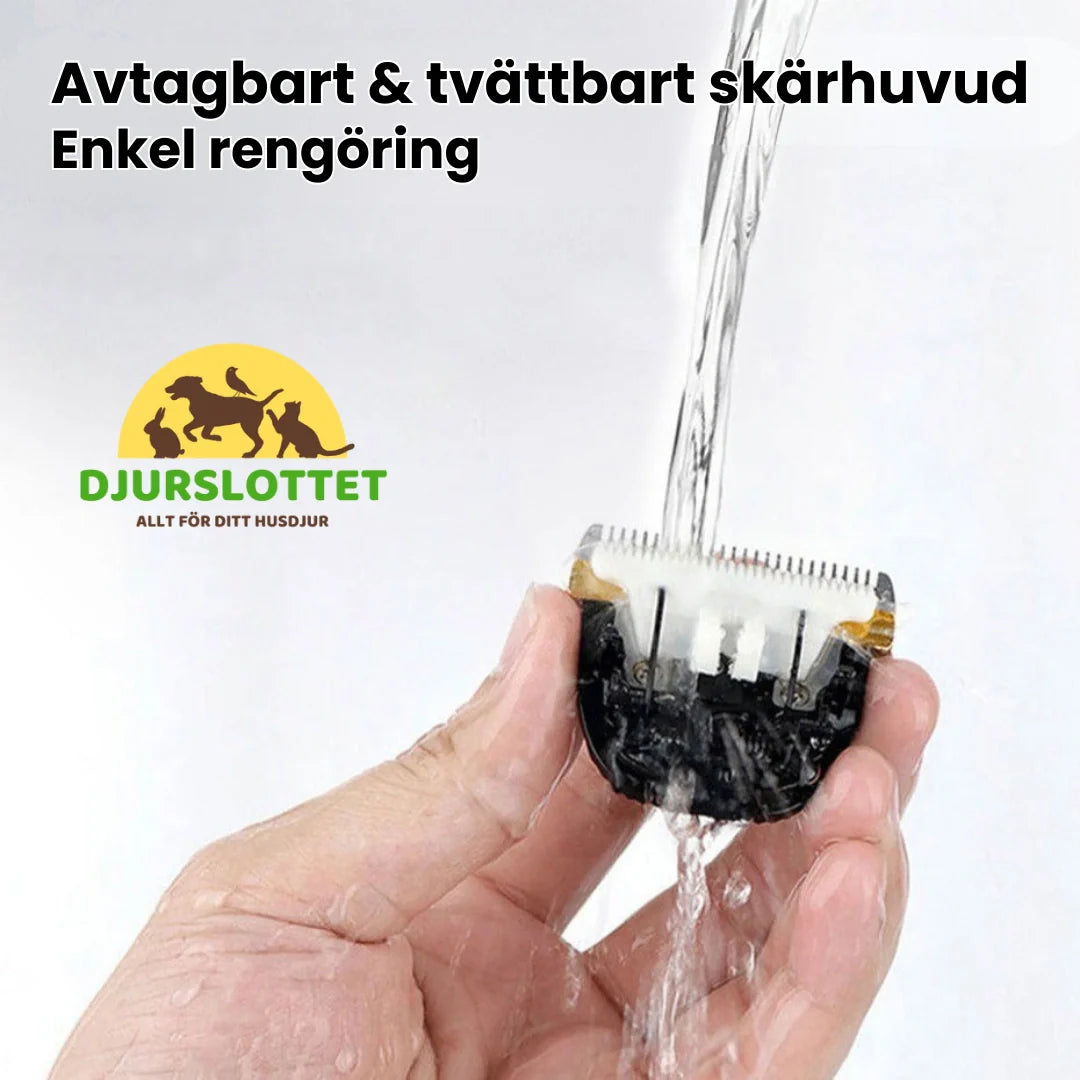 Smart grooming kit med tyst klippmaskin, borste och kloklippare för optimal hund- & kattvård.