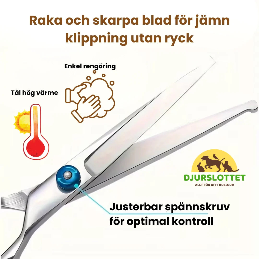 Komplett trimsaxset för hund- & kattvård. Inkluderar saxar & tillbehör för enklare grooming hemma.