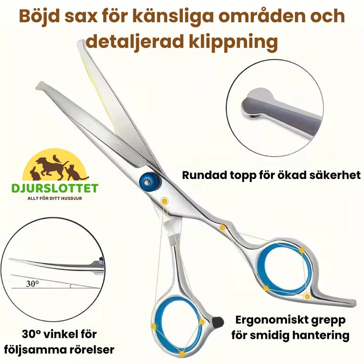 Skonsamt trimsaxset för hund & katt. Ergonomisk design för enkel och effektiv pälstrimning av alla pälstyper.