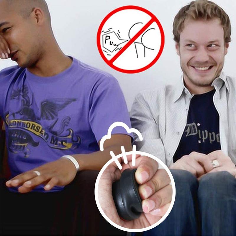 "Pruttljudsmaskin i fickvänlig design, röd-gul leksak för skämt och överraskningar vid festligheter."