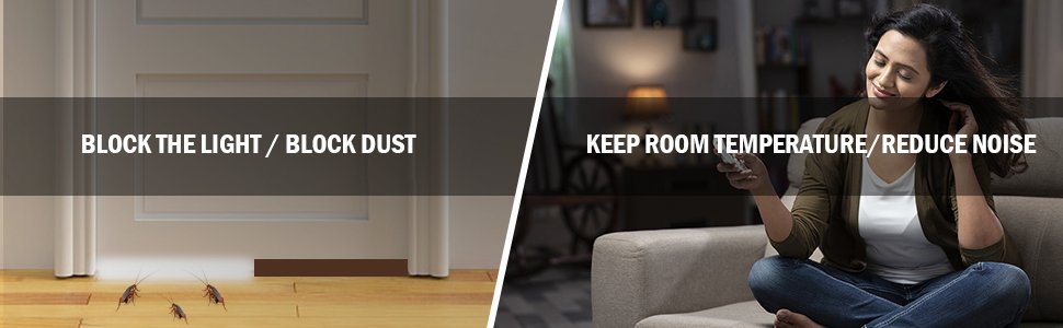 PVC förseglingsremsa för dörrbotten, effektiv mot ljud, damm och kryp, i olika färger för hemanvändning, 96 x 5.5 cm.