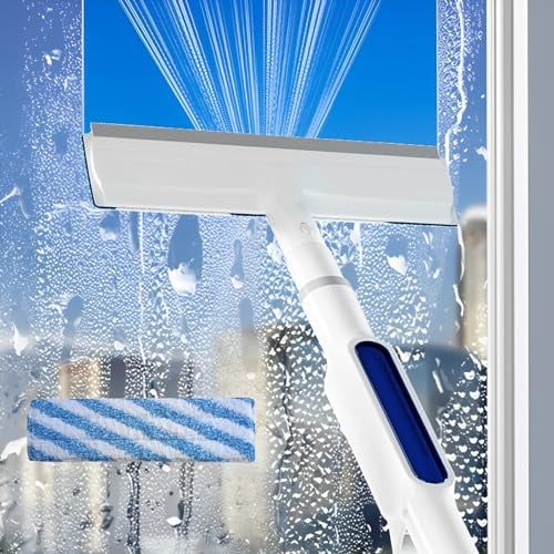QuickShine 2-i-1 fönsterputsare med integrerad sprayfunktion för streckfria fönster. Effektiv glasrengöring.