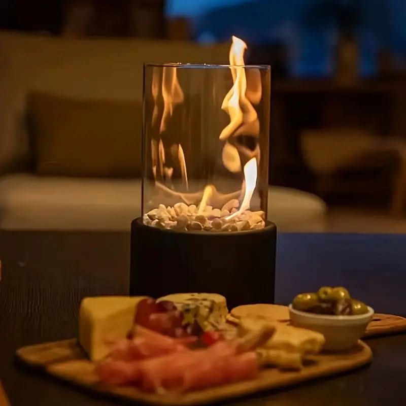 Mysig bordeld, rökfri bioetanolkamin som höjer stämningen inomhus och utomhus. Dekorativ värme.