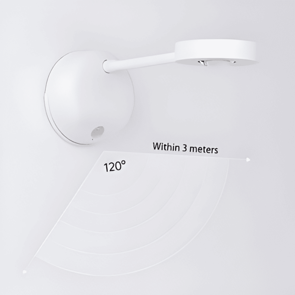 Magnetisk LED vägglampa med rörelsesensor. Enkel att installera, ger smart trådlös spotlight.