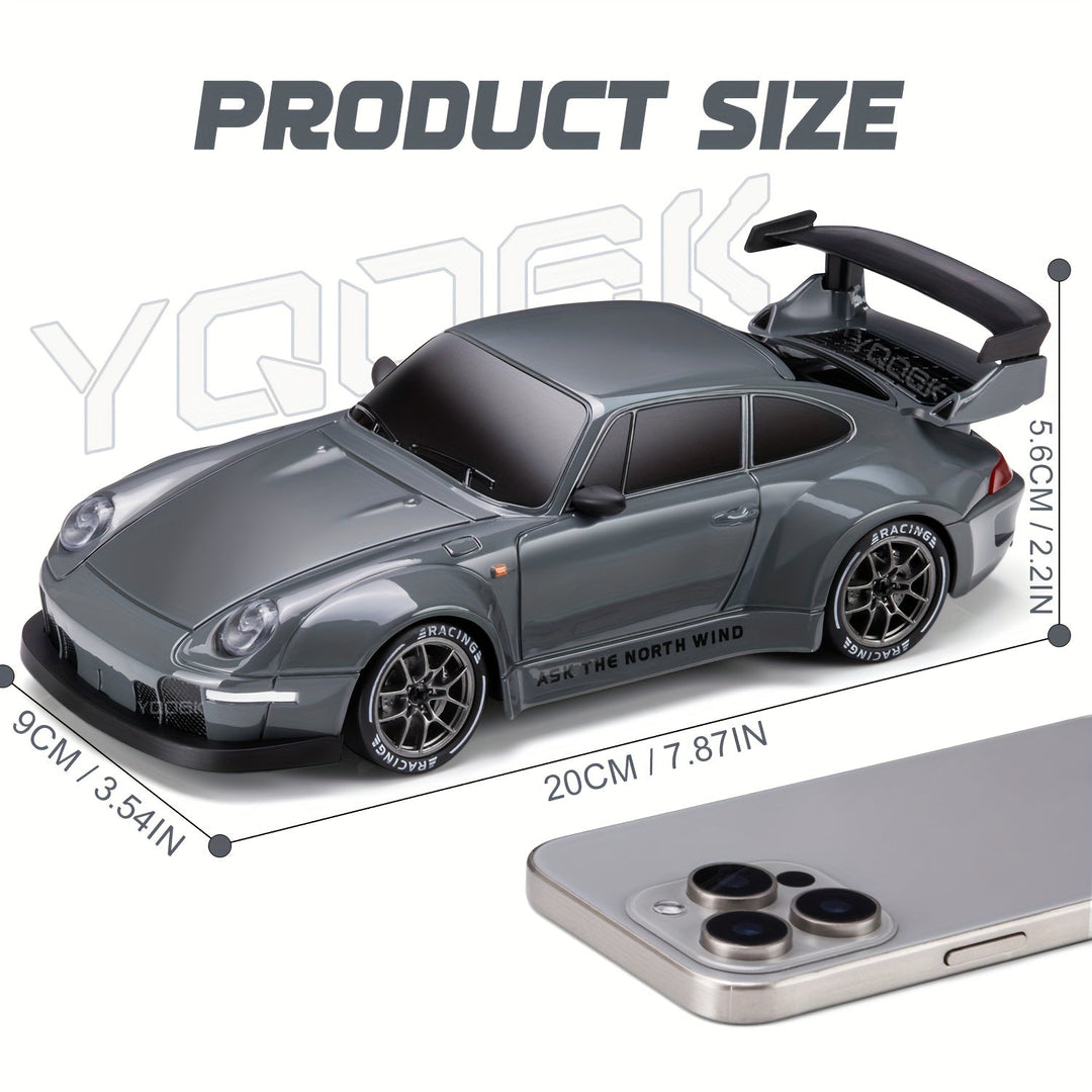Fjärrstyrd 4WD driftbil Ultimate Drift Racer 1:24 med LED-hjul, perfekt för actionfylld lek.