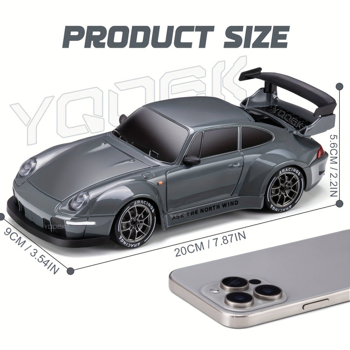 Fjärrstyrd 4WD driftbil Ultimate Drift Racer 1:24 med LED-hjul, perfekt för actionfylld lek.