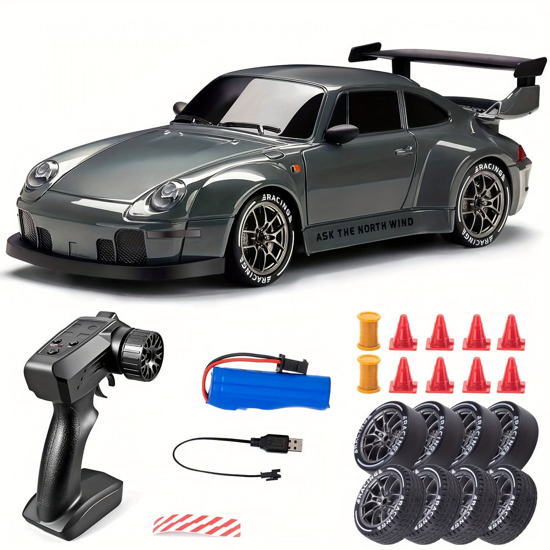 Mångsidig fjärrstyrd driftbil för inomhus- & utomhuslek, Ultimate Drift Racer 1:24 med LED-hjul.