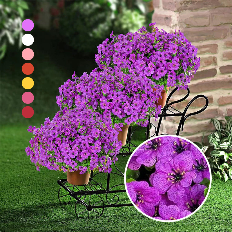 "Realistiska konstgjorda påskliljor för utomhusbruk, hållbara och väderbeständiga med gröna stjälkar, 35 cm höga."