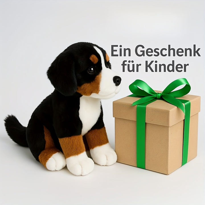 Berner Sennen kramdjur, perfekt present. Realistiskt & mjukt gosedjur hund, uppskattat av barn.