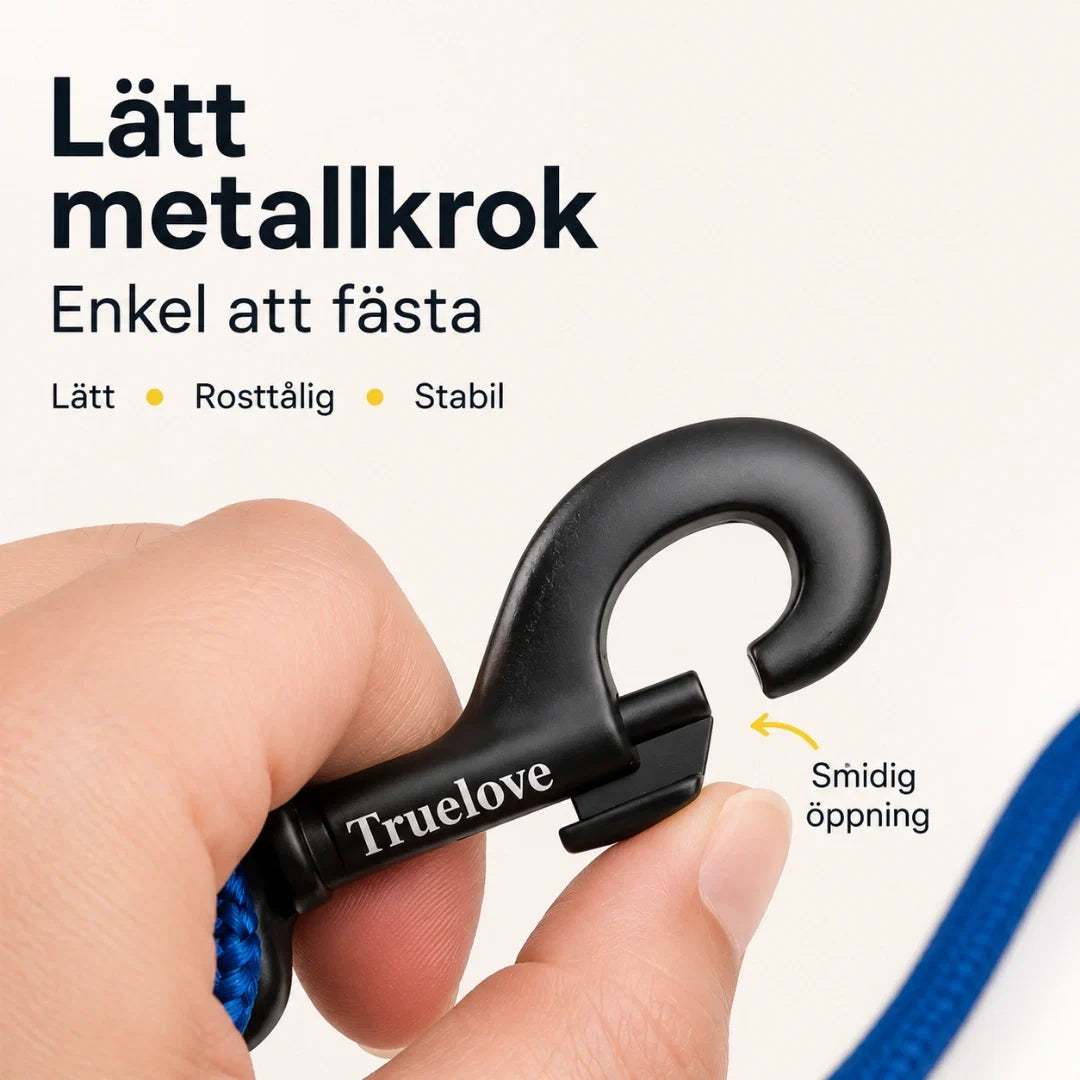 Slitstarkt hundkoppel med integrerade reflexer för ökad säkerhet.