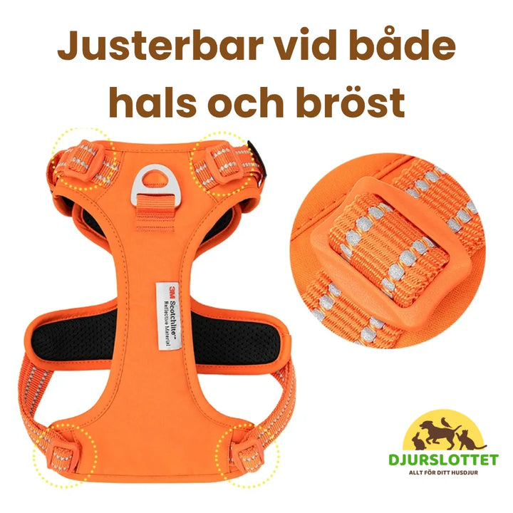 Reflexfit hundsele för utomhusaktiviteter. Ger säkerhet och synlighet under promenader, även i dåligt ljus.