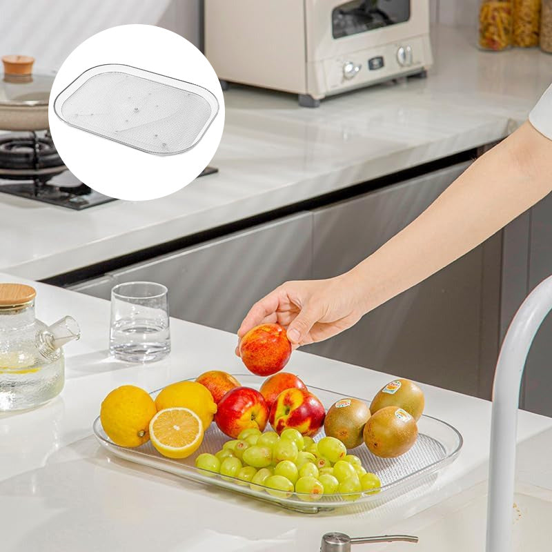"Rektangulär svängbar kylskåpbricka med stark bärförmåga, multifunktionell design, svart plast, stilren och organisera"