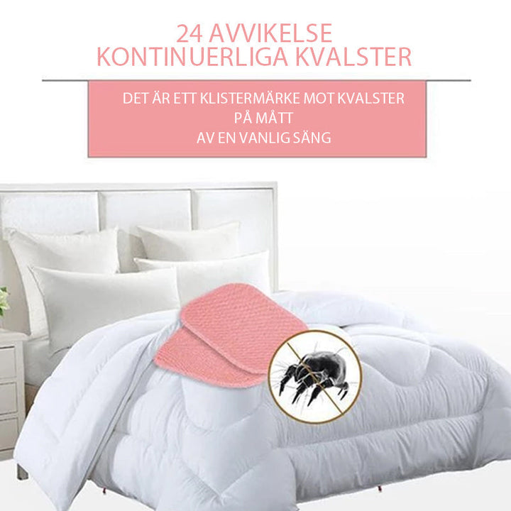 "Rektangulära dammskydd dammdynor för allergikontroll, placerade under möbler, för en allergenfri miljö utan kemikalier."