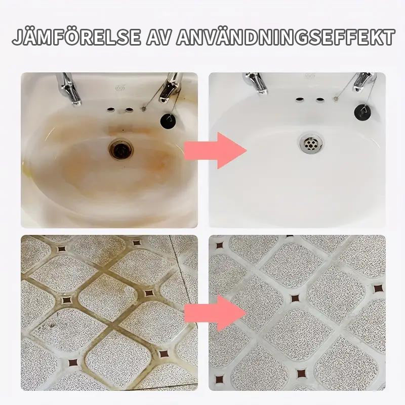 "Rengöringsmedel för glas och metallflaskor, grön etikett, miljövänligt, unisex, effektiv mot vattenfläckar och kalk."