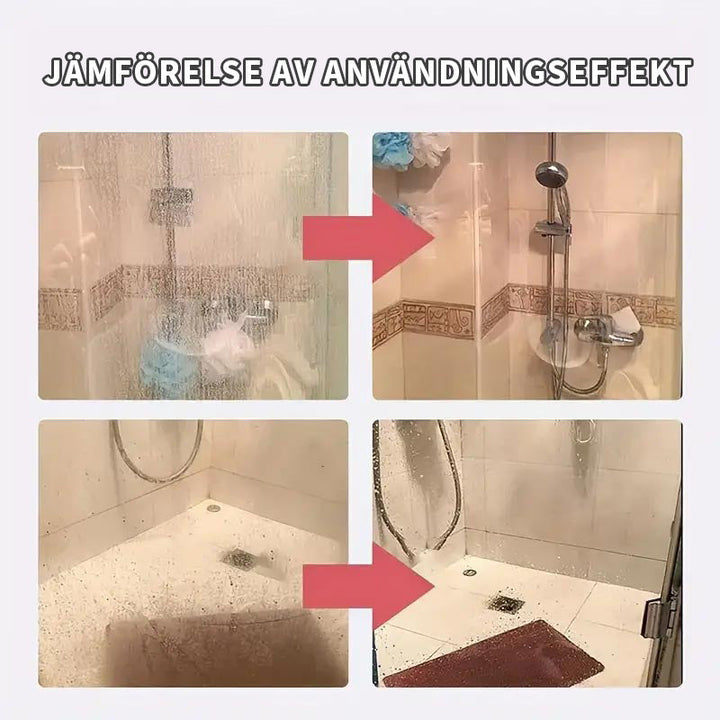 "Rengöringsmedel för glas och metallflaskor, grön etikett, miljövänligt, unisex, effektiv mot vattenfläckar och kalk."