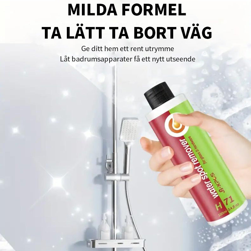 "Rengöringsmedel för glas och metallflaskor, grön etikett, miljövänligt, unisex, effektiv mot vattenfläckar och kalk."