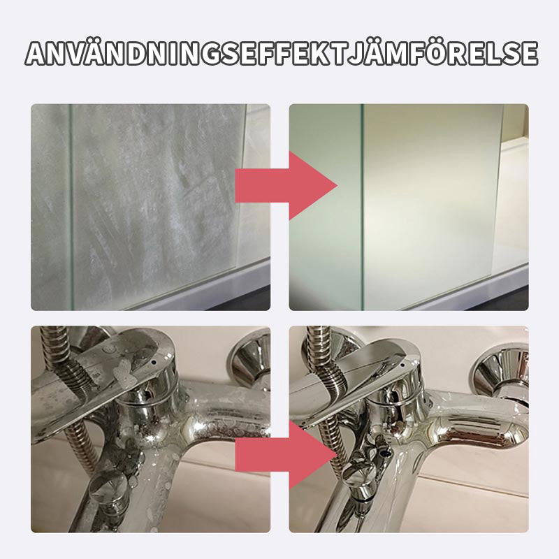 "Rengöringsmedel för glas och metallflaskor, grön etikett, miljövänligt, unisex, effektiv mot vattenfläckar och kalk."