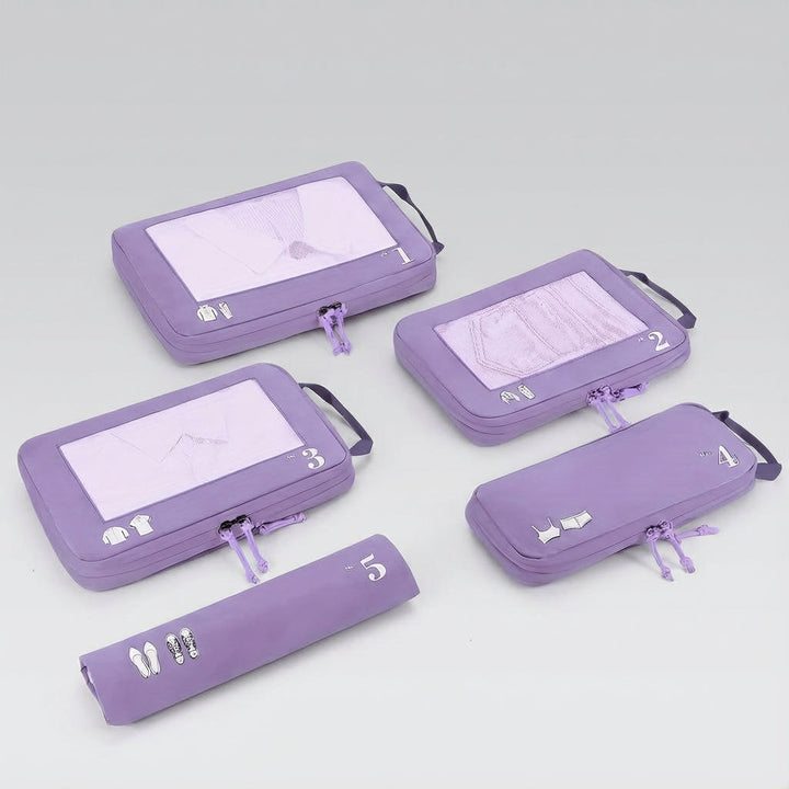 Packa smart med OrgaSwift reseorganiserare. Kompressionskuber förenklar packning för semester & affärsresa.