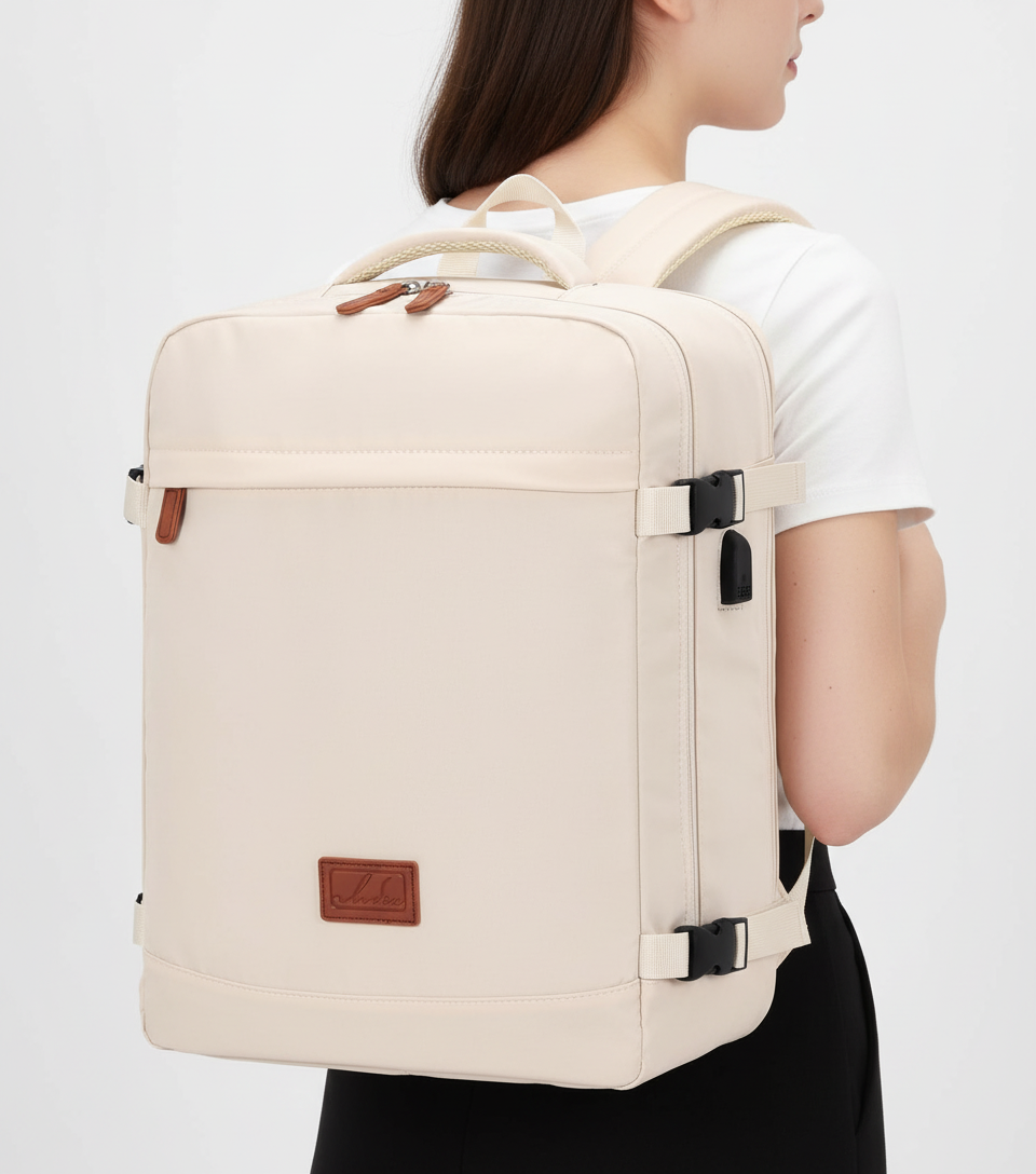 Snygg laptopväska som även fungerar som kabinryggsäck. Idealisk för pendling eller korta resor.