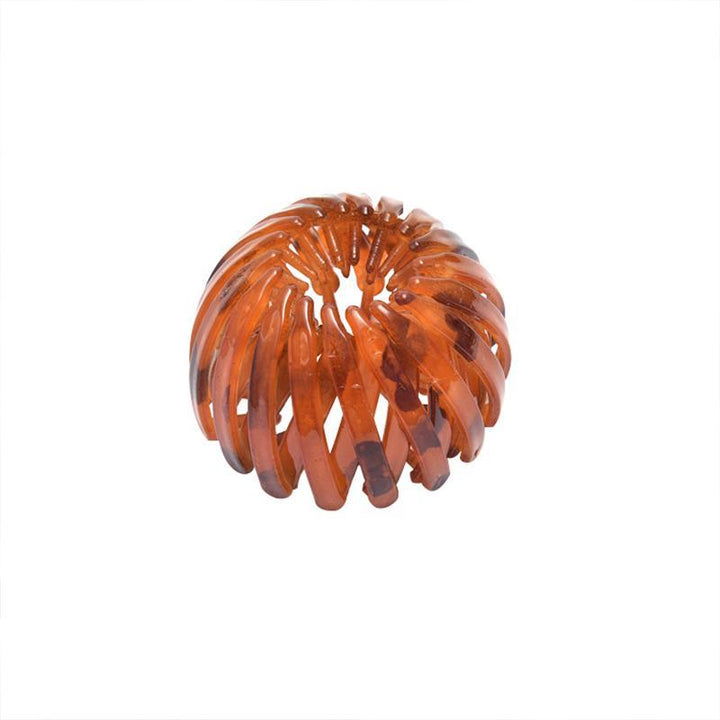 "Retro damhårnål för hästsvans, harts, flera färger: orange, blå, brun, röd, svart, grå. Elegant och stilren design."