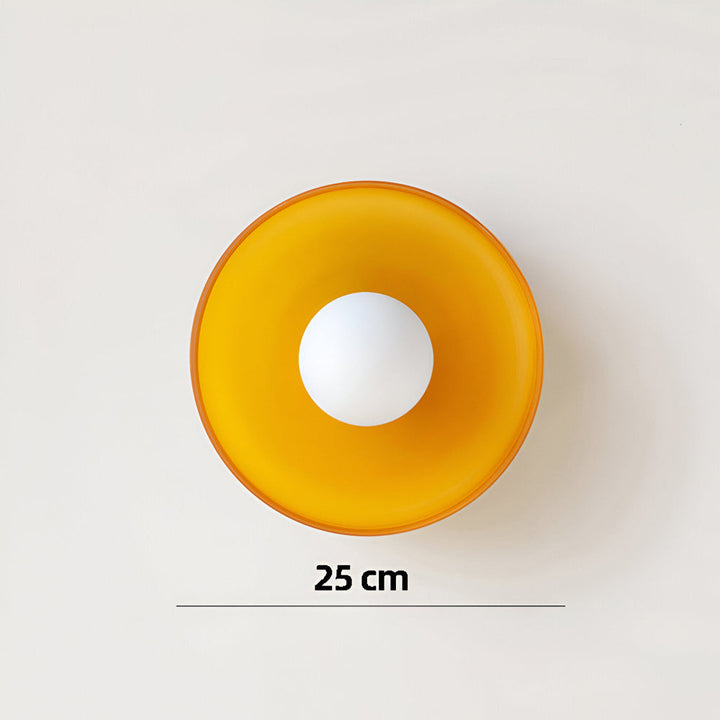 Stilren retrolampa, rund LED-designlampa för tak eller vägg.