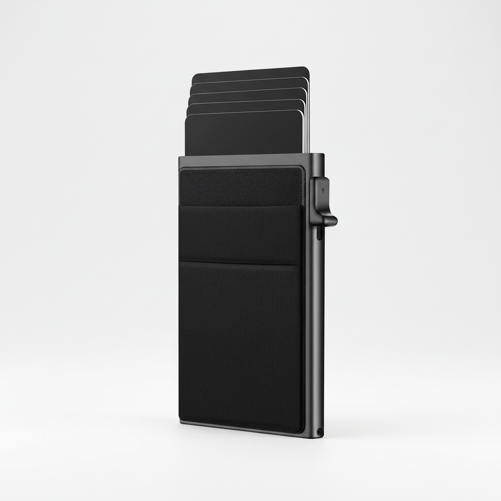Presenttips: Elegant RFID-skyddad herrplånbok i metall. Säker och stilren.