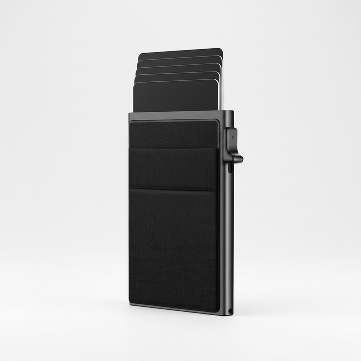 Presenttips: Elegant RFID-skyddad herrplånbok i metall. Säker och stilren.