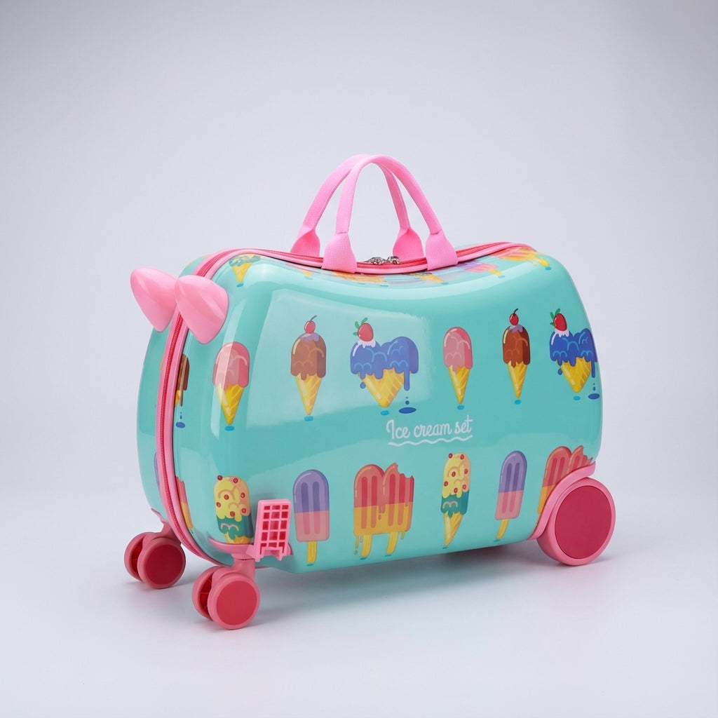 Barnbagage RidePop: Hardshell åkväska för småbarn, gör resan roligare och enklare för familjen.